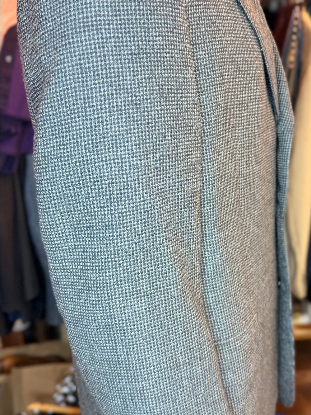 Canali Men's Gray Microcheck Sport Coat - Picture 7 of 9